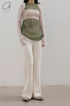 SWAYING/KNIT Slightly Transparent Mohair 2 Piece Set (with Bra) SW22AW1T25 White/Green PS52